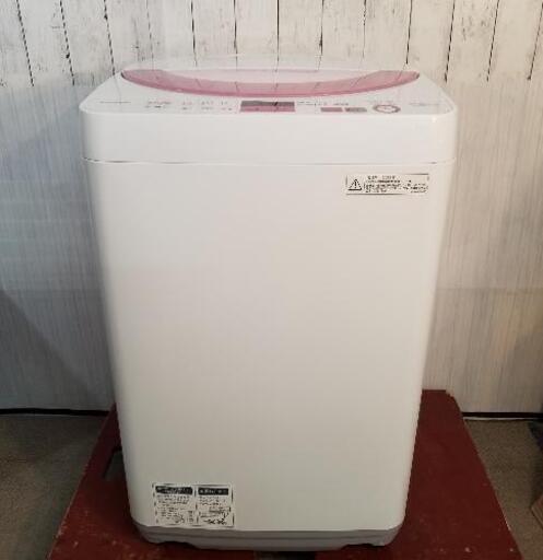 シャープ 全自動洗濯機 ES-GE6A 6.0kg 2016年製 穴なし槽 風乾燥 \n