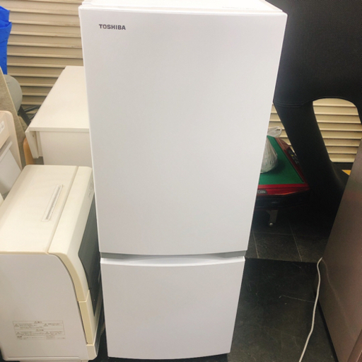 【動作品】TOSHIBA 東芝ノンフロン冷凍冷蔵庫 GR-R15BS （W） 2020年製
