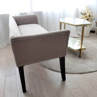 スタイリッシュでコンパクトなリビングセット グレーソファーとガラステーブル　日本未入荷　Madison park　応接セット