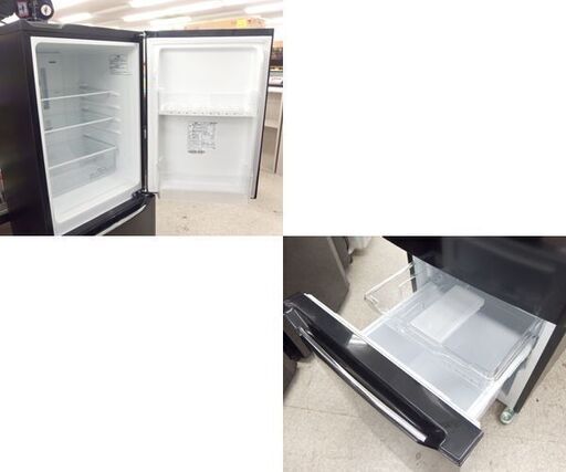2ドア冷蔵庫 150L 2020年製 Hisense 100Lクラス HR-D15CB ブラック