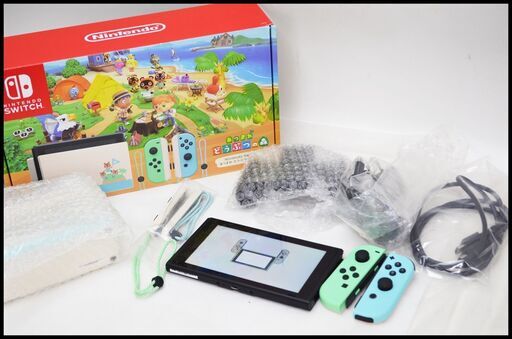 美品 ニンテンドースイッチ あつまれ どうぶつの森セット ソフト無し 保証印無し Nintendo Switch 本体