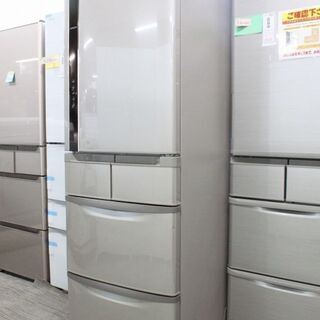日立 5ドア冷凍冷蔵庫 ビッグ&スリム 幅60 415L 自動製氷 R-K42F(T
