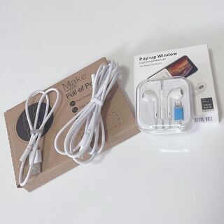 【新品】iPhone　充電ケーブル　２本　イヤホン　充電　ケーブル