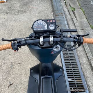 【YAMAHA　VOX　カスタム車　始動/走行OK　要修理箇所/不具合有　自家塗装　ブロックタイヤ　自作キャリア　引取限定（八王子）】