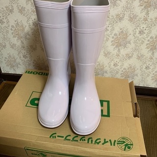 【ネット決済】抗菌長靴ホワイト26センチ、新品未使用