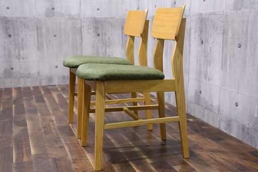 Francfranc コムン チェア 2脚セット ダイニングチェア フランフラン 人気のFrancfranc(フランフラン)のCOMUN(コムン)チェア/ファブリック 2