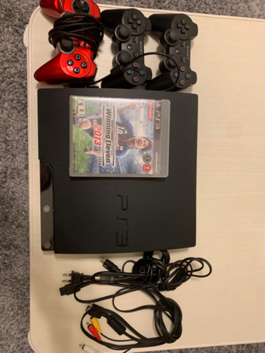 PS3 120GB ／本体アナログコントローラー ブラック×2 レッド×1