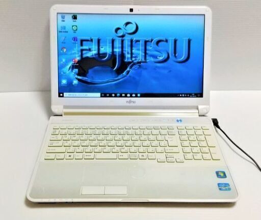 ★美品・富士通 LIFEBOOK★最強Core i7/4GB/500GB/WEBカメラ/オフィス/クリスタルホワイト