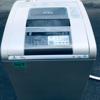 ①✨乾燥機能付き✨‼️9.0kg‼️1067番 HITACHI✨日立電気洗濯乾燥機✨BW-D9PV‼️