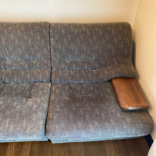 カリモク　布張り　ソファー　3客　①  【お引き取り予定決定済み】