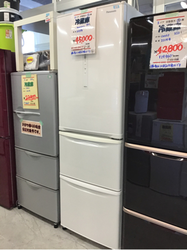 ●販売終了●冷蔵庫　3ドア　自動製氷有り　Panasonic 2018年製　中古品