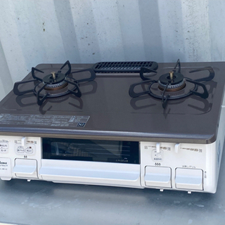 美品！パロマ プロパン用 ガスコンロ◇ブラウン系◇2019年製◇IC-S807BHA-R◇右強火 LPガス