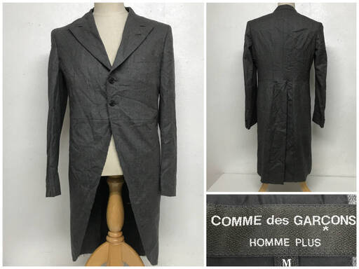 ⭕⭕⭕NY2/96 COMME des GARCONS HOMME PLUS コムデギャルソン オムプリュス 燕尾 ジャケット グレー M サイズ ウール⭕⭕⭕