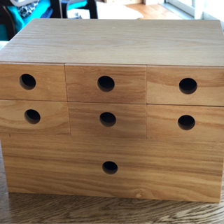 【ネット決済・配送可】無印良品 木製小物収納箱 2個セット
