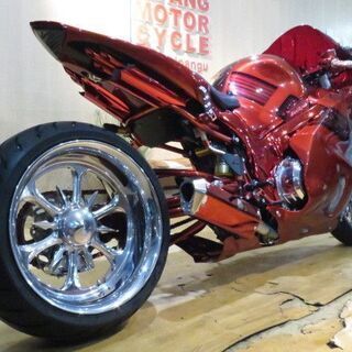 スズキ ハヤブサ GSX-1300R Ａ1111 フルカスタム ロンスイ コンポーネンツ ベガ C&Sカスタム製8インチロング ショーカー 実働 札幌発