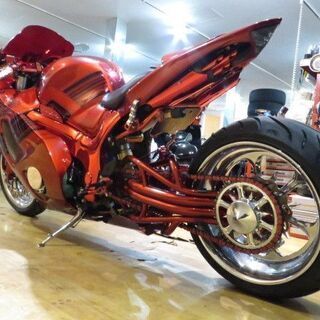 スズキ ハヤブサ GSX-1300R Ａ1111 フルカスタム ロンスイ コンポーネンツ ベガ C&Sカスタム製8インチロング ショーカー 実働 札幌発