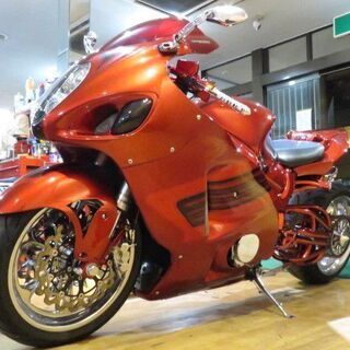 スズキ ハヤブサ GSX-1300R Ａ1111 フルカスタム ロンスイ コンポーネンツ ベガ C&Sカスタム製8インチロング ショーカー 実働 札幌発