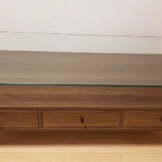 【ネット決済】美品　北欧風　ローテーブル　ガラステーブル