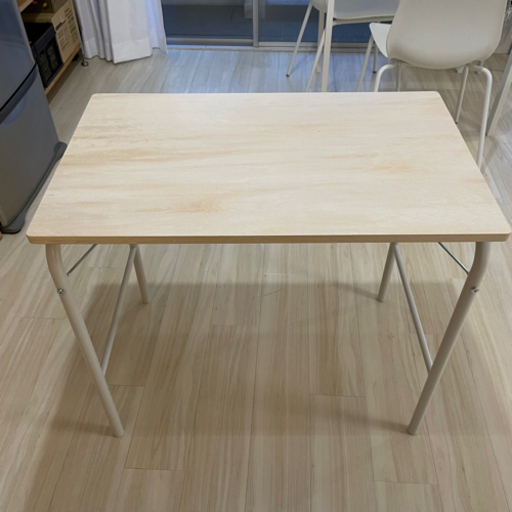 無印良品 ダイニングテーブル スチールパイプテーブル 折りたたみ式 ホリ 今宿の家具の中古あげます 譲ります ジモティーで不用品の処分