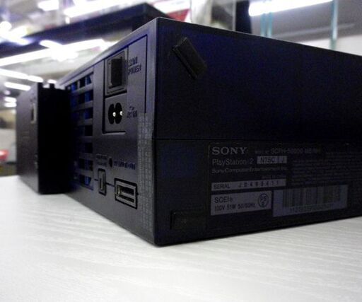 SONY PS2 HDD付き 本体 セット プレイステーション2 SCPH-50000 MB/NH ミッドナイトブルー コントローラー付き 箱無