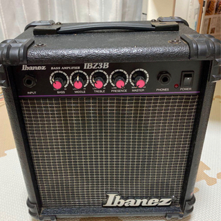美品【Ibanez社のベースギターとアンプのセット】”Gio(赤)+ アンプ(IBZ3B)に各種備品付きで! − 大阪府