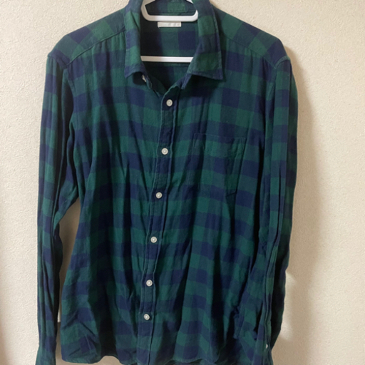 メンズグリーンチェックシャツ古着 ヒニス 西岐阜のシャツ メンズ の中古 古着あげます 譲ります ジモティーで不用品の処分