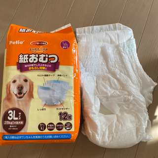 大型犬用　わんちゃん用紙おむつセット