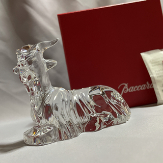 未使用 Baccarat バカラ 山羊 クリスタルオブジェ やぎ 置物 箱あり