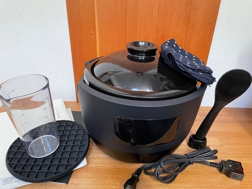 新品未使用　土鍋電気炊飯器(3合炊き) 長谷園×siroca かまどさん電気