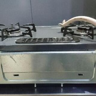 リンナイ CHM33DGL 都市ガスコンロ グリル付きガステーブル 2017年製【リサイクルショップBIG8】配達無料