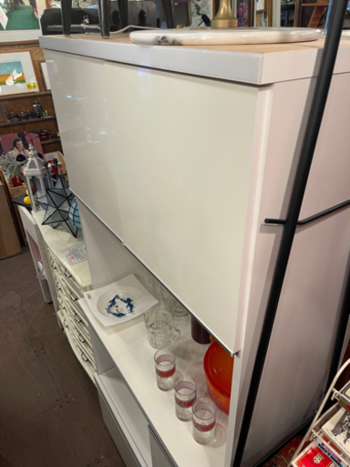 【売約済み】　食器棚　レンジボード　カップボード　キッチン収納　スライドレール　検　ニトリ　NITORI