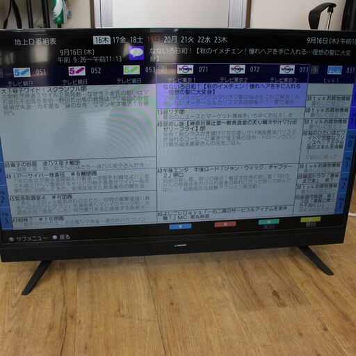 T760) ★美品★ maxzen 液晶テレビ 40型 2019年 J40SK03 デジタルフルハイビジョン USB外付けHDD録画対応 マクスゼン 地上 BS CS