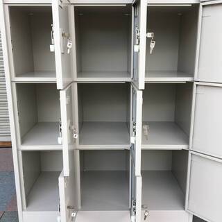 ⭕⭕⭕TR1/24　OKAMURA オカムラ ロッカー 18人用 鍵 4518FZ-Z13 W900×D450×H1790㎜ 中古品 6段×3列 P~D 直接引取限定 ①⭕⭕⭕