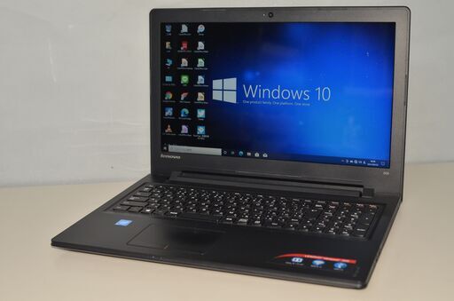 中古良品ノートPC Windows10+office LENOVO IdeaPad 300 Celeron/メモリ4GB/爆速SSD128GB/15.6インチ/DVDマルチ/無線/カメラ/便利なソフト