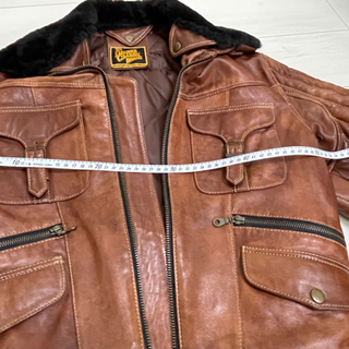デグナー シングル ライダース XL 焦茶色 ブラウン本革 羊革