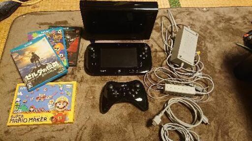 wii U本体\u0026ゲームパッド\u0026ソフト4本セット