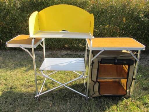 【ユーロスタイル】アウトドア用 折畳キッチンテーブル　※手渡し限定 ユーロスタイル】アウトドア用 折畳キッチンテーブル ※手渡し限定