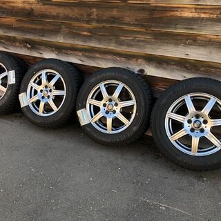 【成約、終了します】195/65R15 　スタッドレスタイヤ・アルミホイル付　4本セット　ピッチ100　5穴　バリ山　綺麗なホイル　2018年製　レガシィ・プリウス・ウィッシュ　札幌北区　町の優しい車屋さん 成約、終了します】195/65R15 スタッドレスタイヤ・アルミホイル付 4本