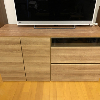 リエ様専用ローボード テレビ台 幅約150cm ダークブラウン リエ様専用ローボード テレビ台 幅約150cm ダークブラウン