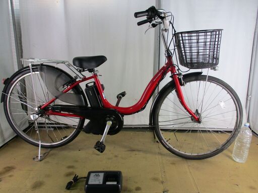 ★電動自転車★Ｂ475 YAMAHA PASナチュラ アカ 8.7ah【26インチ】