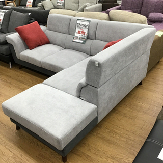 KI-139【ご来店頂ける方限定】新入荷 アウトレット カウチソファ2点セット