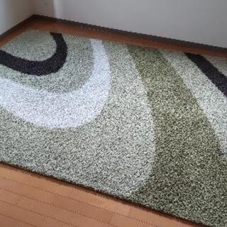【取引中・定価10万円】ベルギー製絨毯　グリーン　200☓250