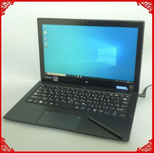 超高速SSD タブレット ノートパソコン Win10 中古美品 フルHD 12.5型 東芝 R82/P 第5世代Core M-5Y51 4GB 無線 Bluetooth Office
