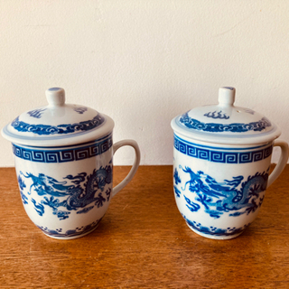 中国茶器　蓋つき　2個セット