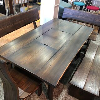 【愛品館市原店】カリモク Karimoku ベンチダイニング5点セット【管理IDS007773-104】