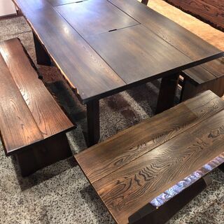 【愛品館市原店】カリモク Karimoku ベンチダイニング5点セット【管理IDS007773-104】