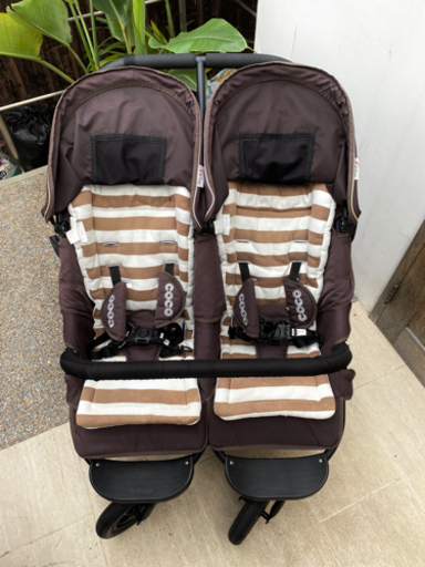 お値下げ！エアバギー ココダブル ブラウン 2人乗りベビーカー