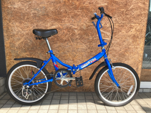 CAPTAIN STAG STELLA 20インチ6速ギア ブルー 折り畳み自転車