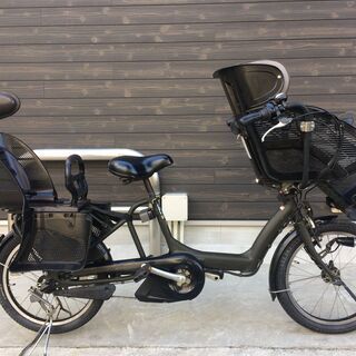 地域限定送料無料　ヤマハ　キッスミニ　バッテリー新品　三人乗り　濃緑　ギュットミニ　アンジェリーノ　神戸市　電動自転車