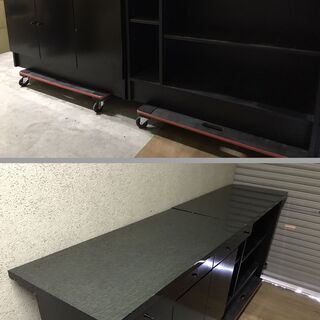 カウンターテーブル バーテーブル 2連結 幅240cm×奥行55cm×高さ86cm